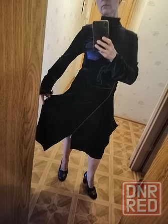 Продам бархатное платье оригинального фасон р. 48 Донецк - изображение 8