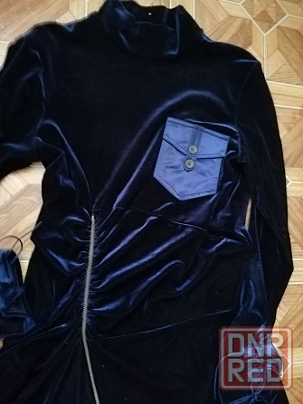 Продам бархатное платье оригинального фасон р. 48 Донецк - изображение 4