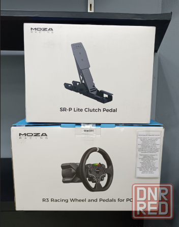 Игровой Руль Moza R3 PC + Педальный блок Moza SR-P Lite (сцепление) Макеевка - изображение 1