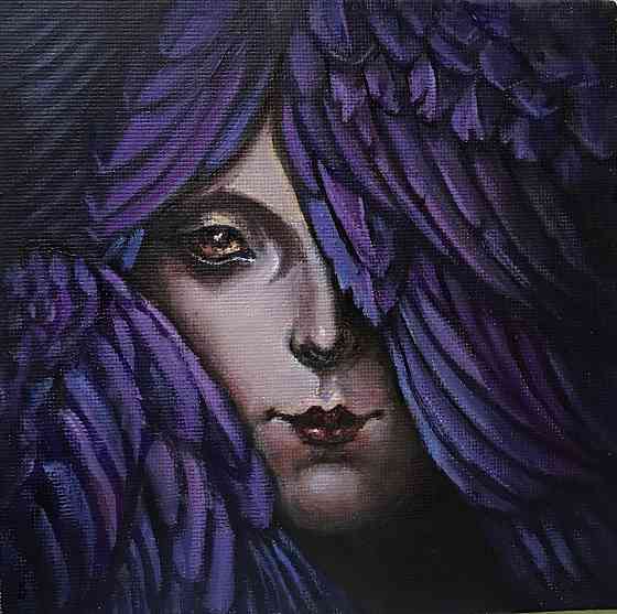 Купить картину маслом на холсте "Глаз Ангела" Фэнтези, миф, природа, символизм, портретная живопись Донецк