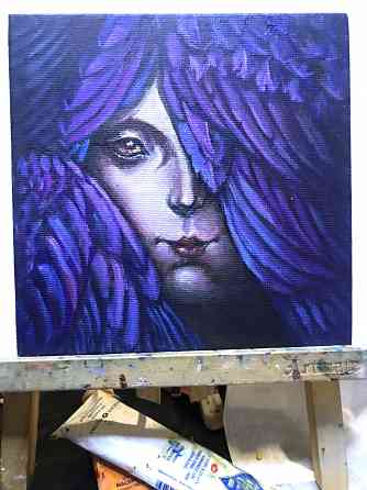 Купить картину маслом на холсте "Глаз Ангела" Фэнтези, миф, природа, символизм, портретная живопись Донецк