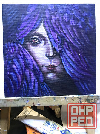 Купить картину маслом на холсте "Глаз Ангела" Фэнтези, миф, природа, символизм, портретная живопись Донецк - изображение 3