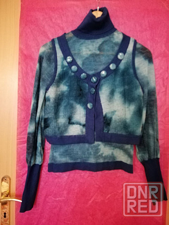 Продам комплект джемпер гольфик жилет р.42 Донецк - изображение 1