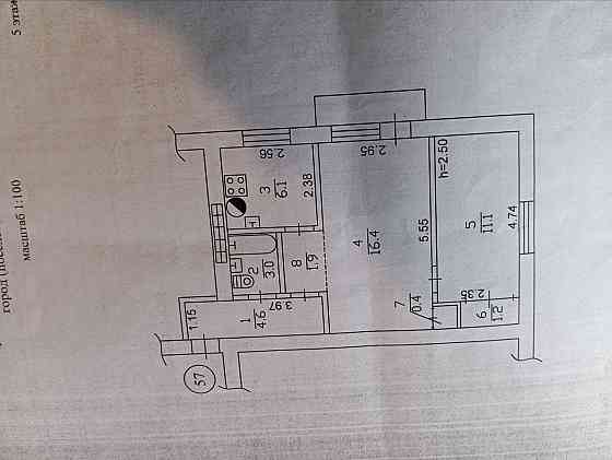 Двухкомнатная по ул Челюскинцев, рядом Крытый рынок Донецк