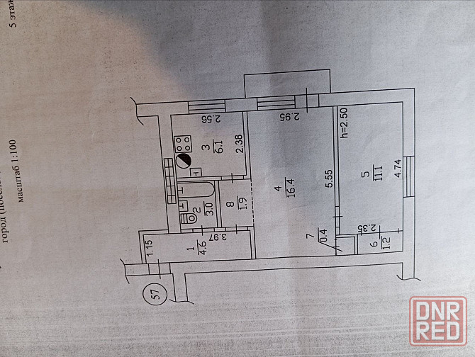 Двухкомнатная по ул Челюскинцев, рядом Крытый рынок Донецк - изображение 1