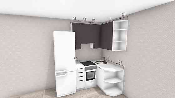 Угловая кухня "Норд" 1,4*1,3м Макеевка