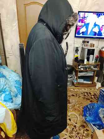 Пальто с капюшоном, мех песец Донецк