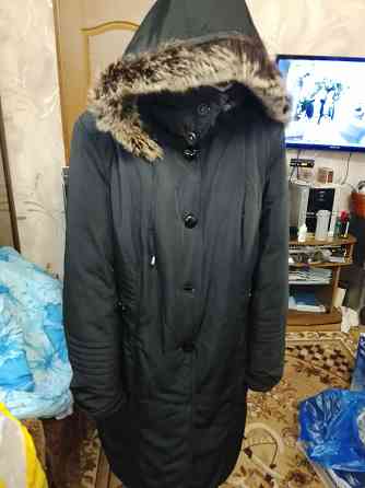 Пальто с капюшоном, мех песец Донецк