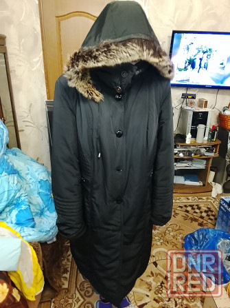 Пальто с капюшоном, мех песец Донецк - изображение 5