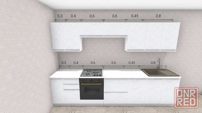 Прямая кухня "Бруклин" 3,15м (в наличии на складе) Макеевка - изображение 3