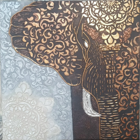 Холст, текстура, акрил, бронза. Донецк