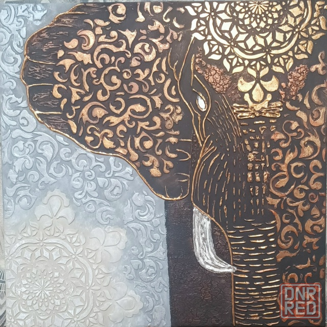 Холст, текстура, акрил, бронза. Донецк - изображение 1