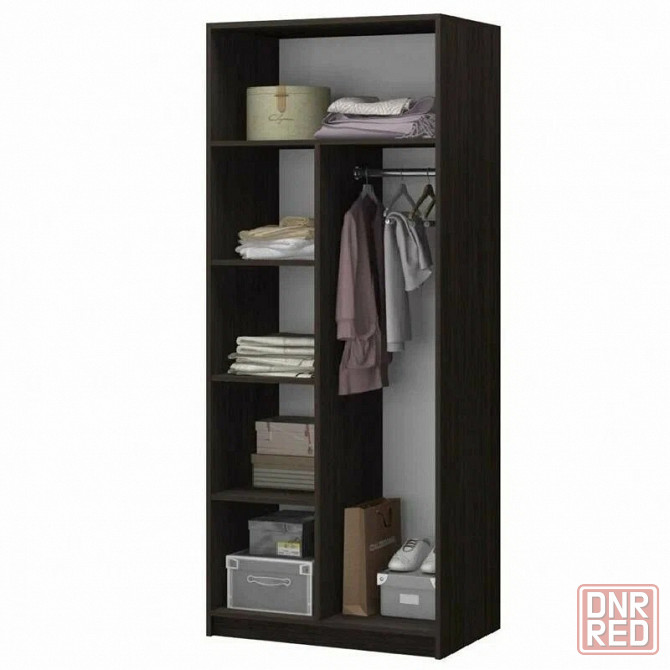 Шкаф двухстворчатый с перегородкой венге Донецк - изображение 3