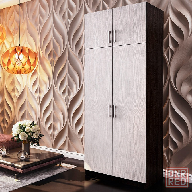 Шкаф двухстворчатый с перегородкой венге Донецк - изображение 1