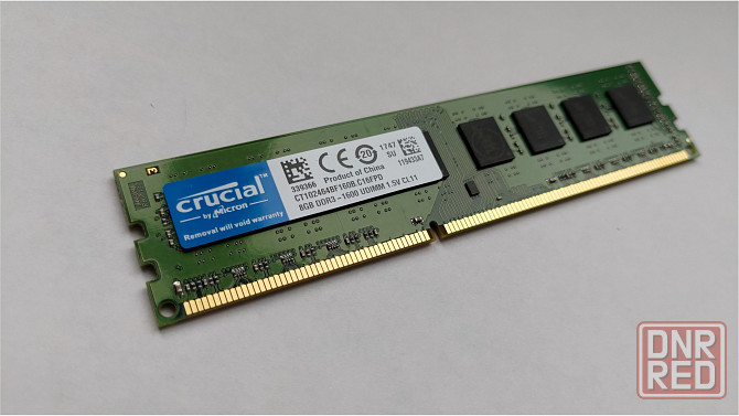 Оперативная память Dimm Ddr3 Crucial 8гб 1600mhz Pc3-12800u (Ct102464bf160b.C16fpd) (арт-9952) Макеевка - изображение 1