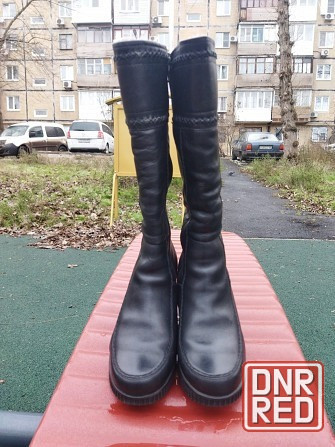 Сапоги женские 38 р. кожаные Беларусь Донецк - изображение 4