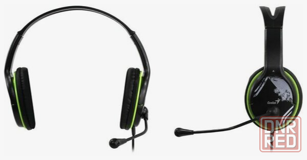 Компьютерная гарнитура Genius Hs-400a, черный/зеленый (арт-1267) Донецк - изображение 3