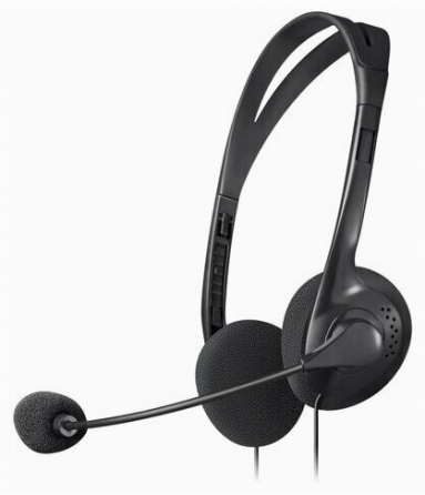 Наушники с микрофоном (гарнитура) Defender Hn-102, проводная, 1,8 м, стерео, с оголовьем, регулятор Донецк