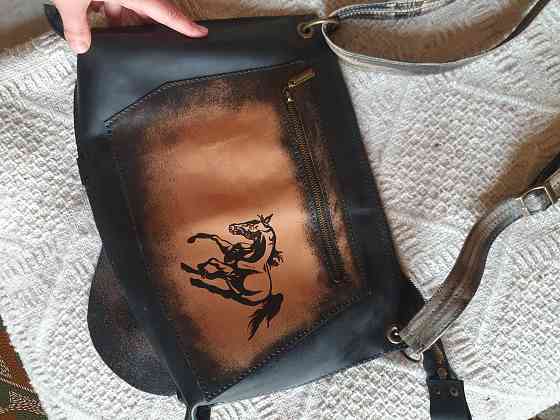 Сумка кожаная с лошадью(ручная работа) Донецк