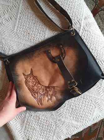 Сумка кожаная с лошадью(ручная работа) Донецк