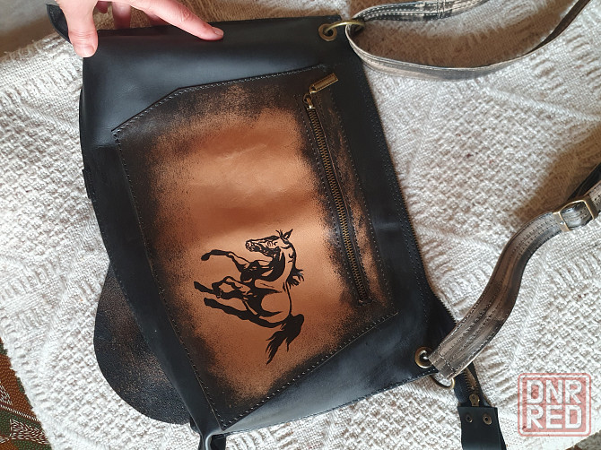 Сумка кожаная с лошадью(ручная работа) Донецк - изображение 4