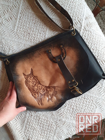 Сумка кожаная с лошадью(ручная работа) Донецк - изображение 1