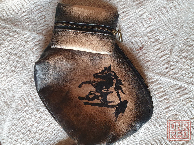 Косметичка кожаная, ключница, обложка на паспорт - ручная работа Донецк - изображение 2