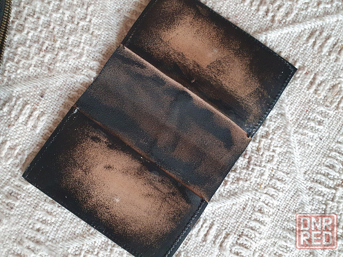 Косметичка кожаная, ключница, обложка на паспорт - ручная работа Донецк - изображение 4