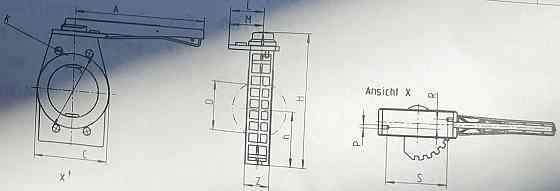 Кран-бабочка Praher S4 PVC DN125 d140 PN10 122001 Мариуполь