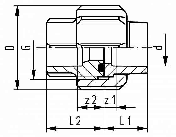 Муфта GF разъемная +GF+ d25 PP-H/epdm, PN10 Socket Мариуполь