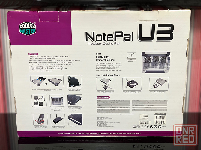 Продам охлаждающую подставку под ноутбук Cooler Master NotePal U3 Донецк - изображение 2