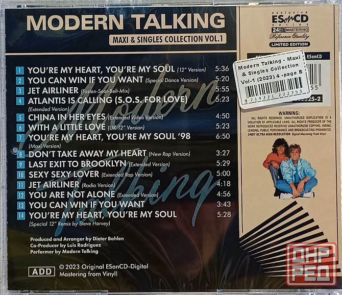 CD диск Modern Talking - Maxi & Singles Collection - Донецк - изображение 2