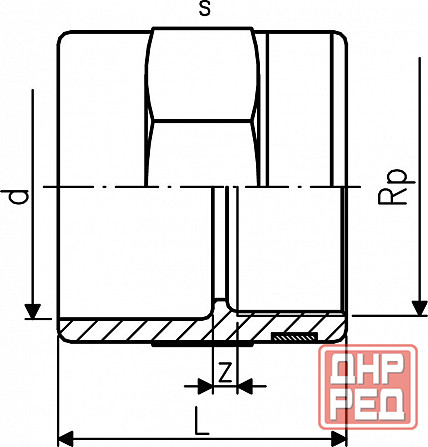 Муфта +GF+ переходная рр-H d20-3/8"вн.(мет) Socket Мариуполь - изображение 5