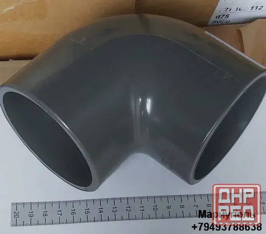 Колено +GF+ 90, PVC-U метрическое d75 PN16 Мариуполь - изображение 1