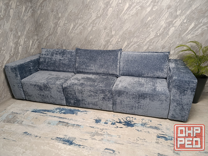 Большой модульный диван с пуфами Макеевка - изображение 2