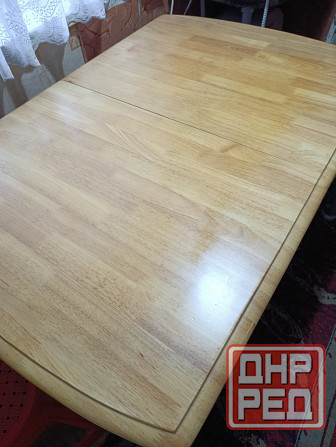 Обеденный стол трансформер натуральное дерево Макеевка - изображение 1