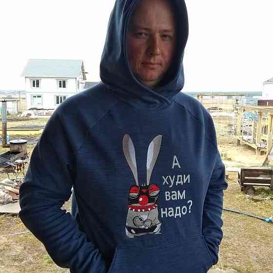 Вышивка на худи Донецк
