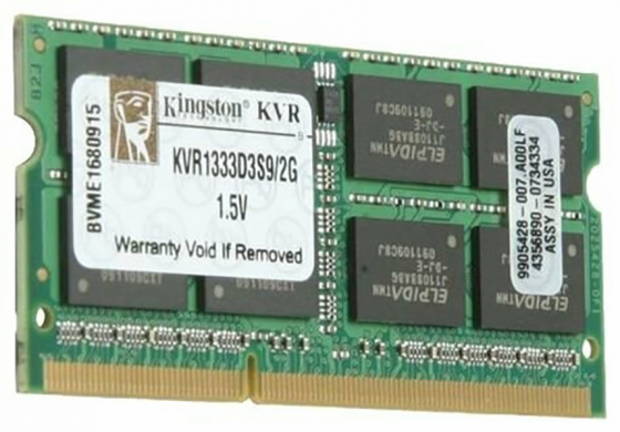 Оперативная память So-Dimm Ddr3l Kingston Valueram 2 гб (1.35v) 1333 мгц Cl9 (Kvr1333d3s9/2g) (арт-9 Макеевка