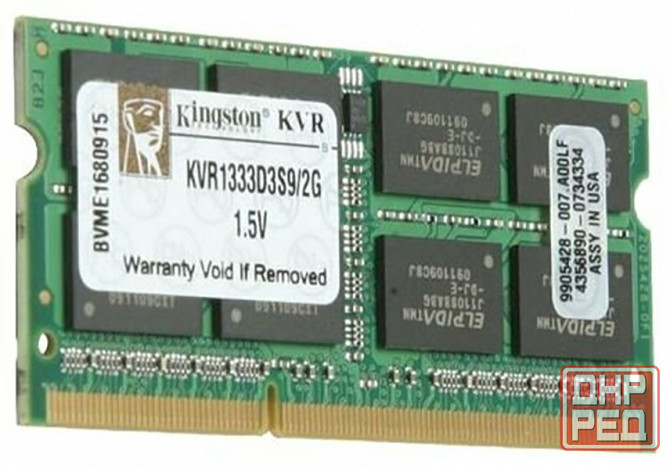 Оперативная память So-Dimm Ddr3l Kingston Valueram 2 гб (1.35v) 1333 мгц Cl9 (Kvr1333d3s9/2g) (арт-8 Донецк - изображение 1