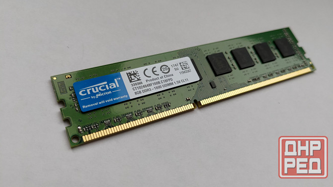 Оперативная память Dimm Ddr3 Crucial 8гб 1600mhz Pc3-12800u (Ct102464bf160b.C16fpd) (арт-6560) Макеевка - изображение 1