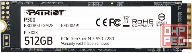 Твердотельный накопитель Patriot Memory P300 512гб M.2 P300p512gm28 (арт-2092) Донецк - изображение 1