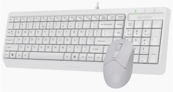 Клавиатура + мышь A4tech Fstyler F1512 клав:белый мышь:белый Usb (арт-2326) Донецк