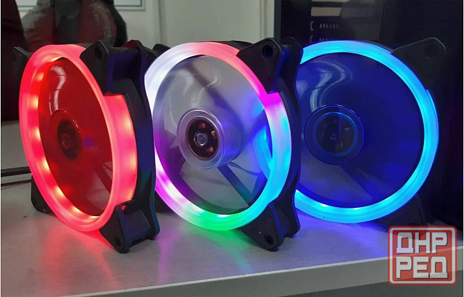 Wjf вентилятор для компьютера 120мм, 3pin, синяя подсветка (арт-5883) Донецк - изображение 1