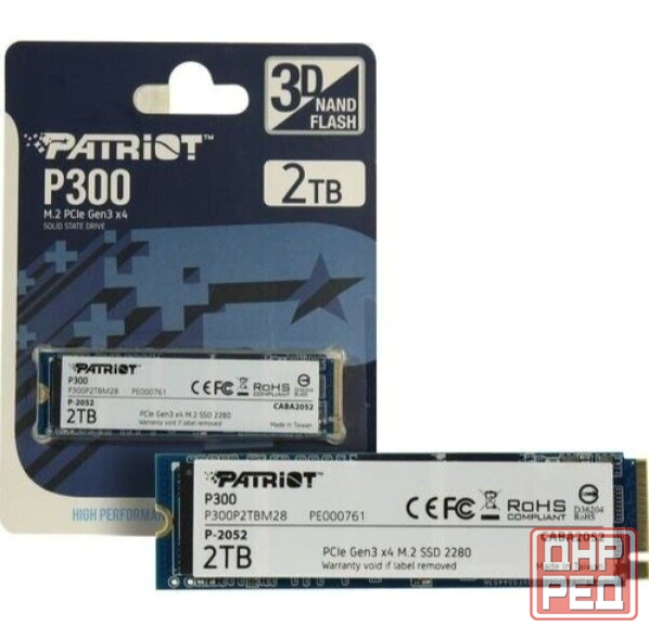 Твердотельный накопитель Ssd M.2 Nvme Patriot Memory P300 (P300p2tbm28) 2тб (арт-6817) Донецк - изображение 1