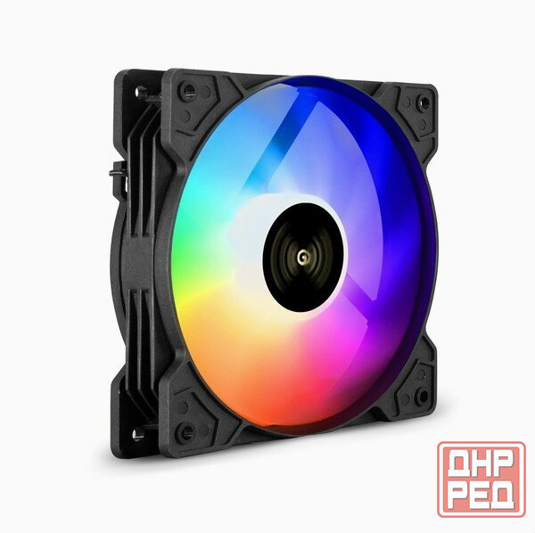 Вентилятор 12в Dc с подсветкой Exegate Ex12025h6pmy-Pwm. Argb (120x120x25 мм, Hydraulic Bearing (гид Донецк - изображение 1