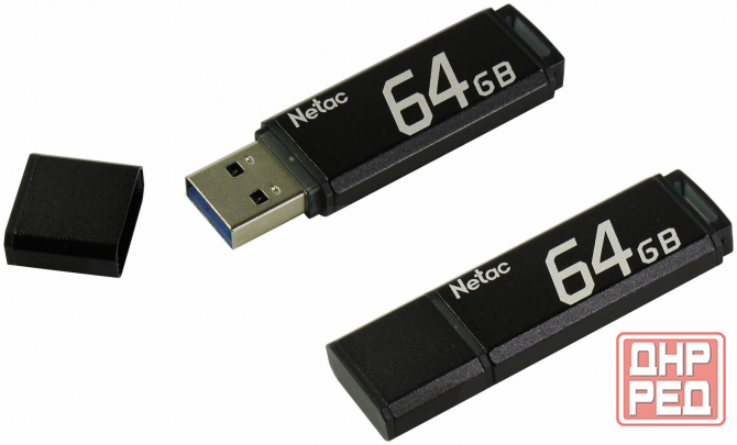 Накопитель Usb 2.0 64гб Netac U351 (Nt03u351n-064g-20bk), черный (арт-5681) Донецк - изображение 3