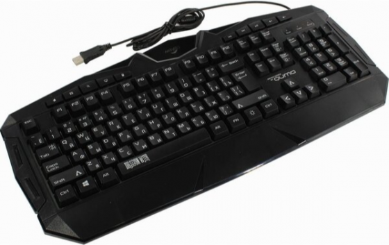 Клавиатура Qumo Antares K60, игровая, проводная, мембранная, 114 клавиш, Usb, подсв, чёрная (арт-153 Донецк