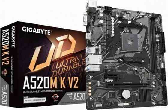 Материнская плата Gigabyte A520m K V2 /(V1.1) Soc-Am4 Amd A520 2xddr4 Matx Ac`97 8ch(7.1) Gblan Raid Донецк