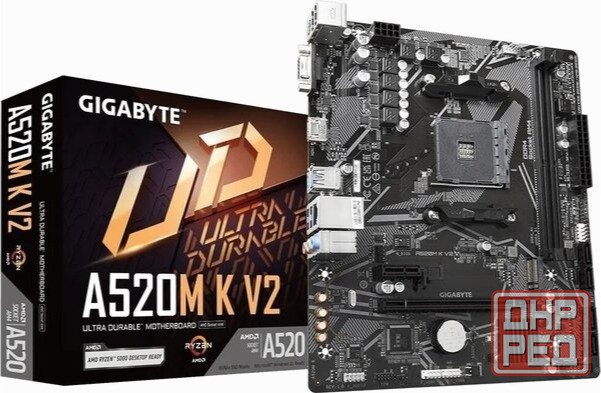 Материнская плата Gigabyte A520m K V2 /(V1.1) Soc-Am4 Amd A520 2xddr4 Matx Ac`97 8ch(7.1) Gblan Raid Донецк - изображение 1