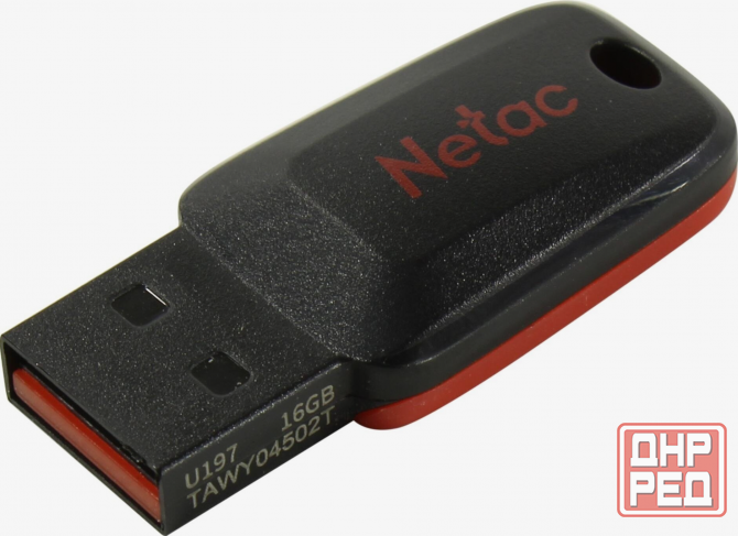 Флеш диск Netac U197 16gb , Usb2.0, пластиковая, черная (арт-6058) Донецк - изображение 4